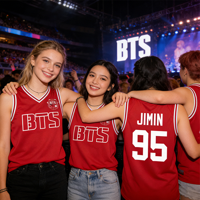 Personalized K-Pop 2026  World Tour Concert Basketball Tank Top Custom Members Name and Numberfor ARMY