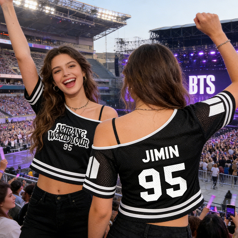 Personalized Bangtan Mature Girl Arirang World Tour Off Shoulder Mesh Gift For Army