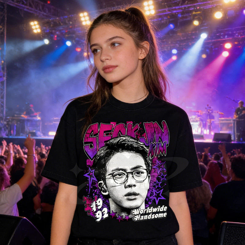 Kpop World Mature Girl Arirang World Crew Neck Washed T-Shirt Gift For Fans