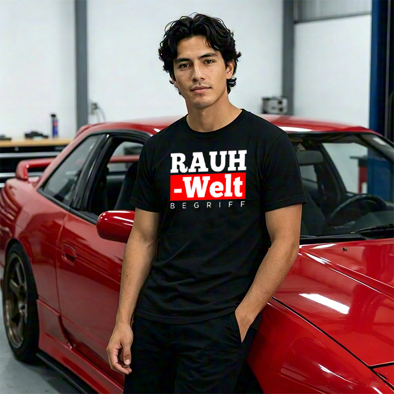 Rauh-Welt Begriff RWB Car Tuning Culture Crew Neck Short Sleeve Tee for Automotive & Porsche Enthusiasts