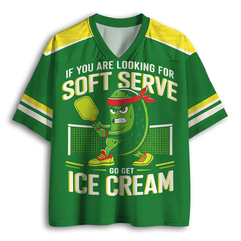 Personalized Pickleball Soft Serve Mesh Jersey Custom Name & Number for Pickleball Enthusiasts