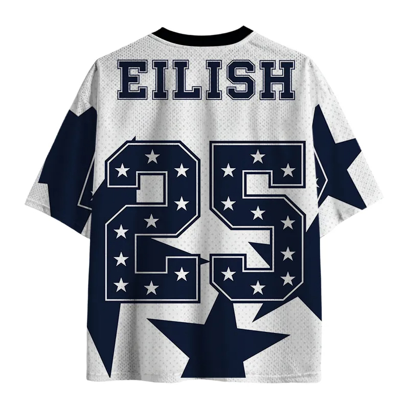 Personalized Trendy Athletic Mesh Jersey Custom Name and Number for Sports Lover