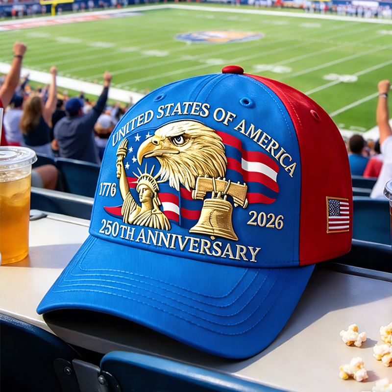 Personalized 250th Anniversary USA Hat Patriotic Eagle and Liberty Hat for American Pride Fans