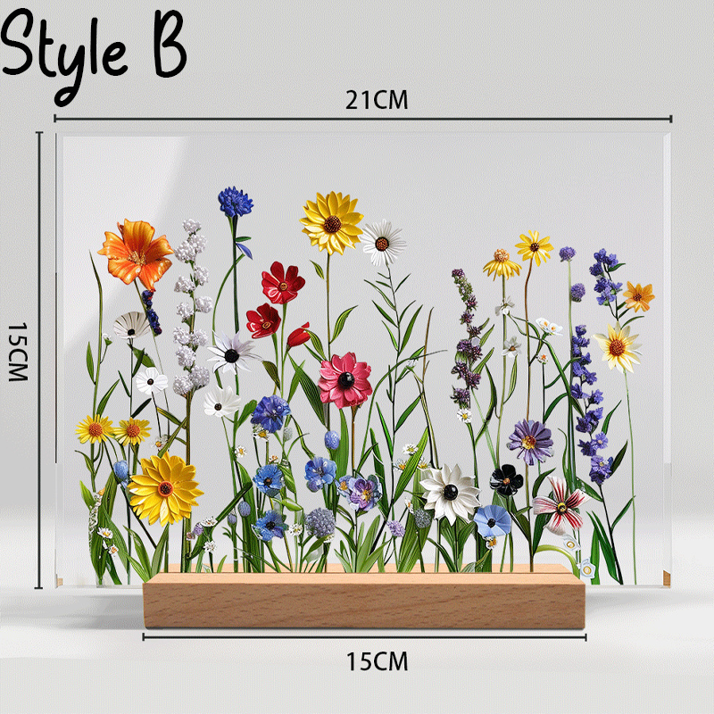 Botanical Flower Suncatcher Gift Pressed Flower Frame Style Stained Glass Window Hanging Handmade Sun Catcher Window Decor for Home