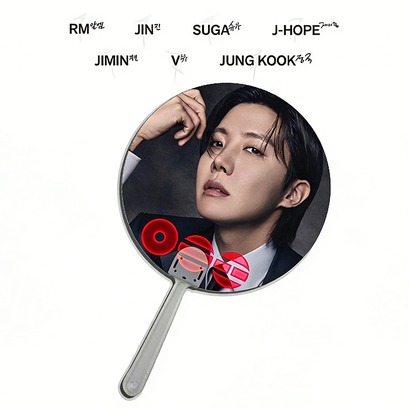 Personalized K-Pop Group Member Image Hand Fan, Custom Portable Fan for Concert and Fan Meeting