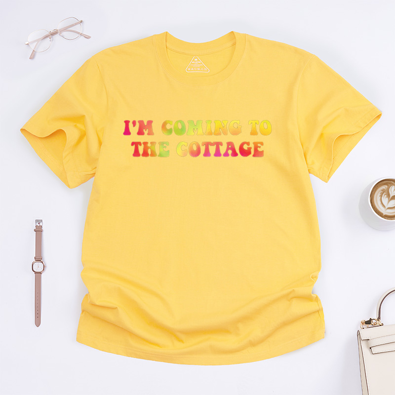 Personalized “I'm Coming to the Cottage” Hockey T-Shirt With Romance Book Movie Fans Gift