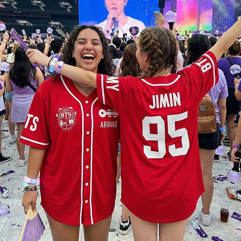 Personalized BTS Baseball Jersey K-Pop Army World Tour Shirt Bangtan Fan Merch BTS Members Jersey For Army Bangtan Comeback 2026 Gift For Fans