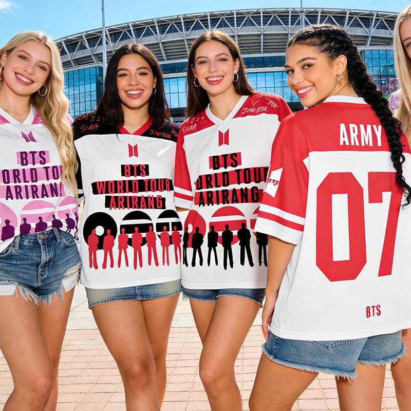 Personalized BTS Arirang World Tour Jersey Custom Name Number Kpop Fan Merch Bangtan Comeback 2026 K-Pop Gift for Army