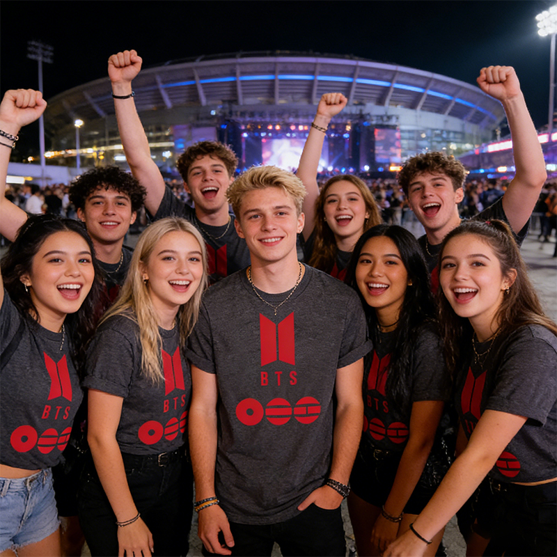 Personalized BTS World Tour T-Shirt Korean Pop Group Shirt K-pop Lover Gift