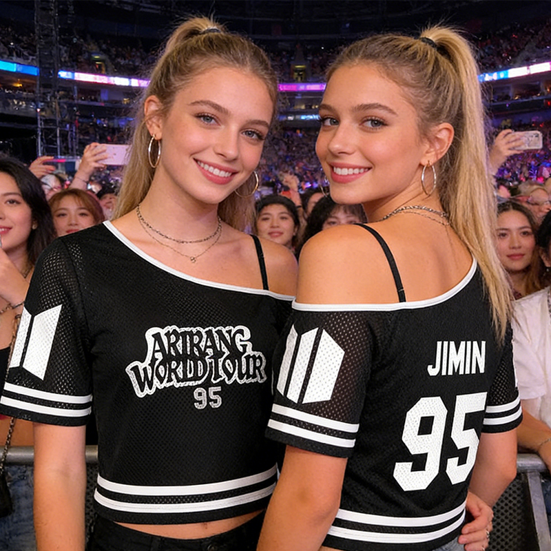 Personalized Bangtan Mature Girl Arirang World Tour Off Shoulder Mesh Gift For Army