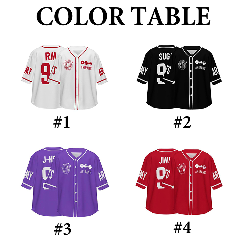 Personalized BTS Baseball Jersey K-Pop Army World Tour Shirt Bangtan Fan Merch BTS Members Jersey For Army Bangtan Comeback 2026 Gift For Fans