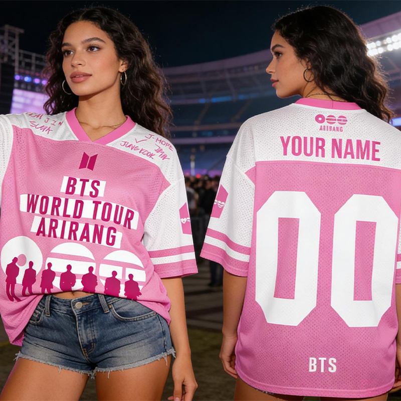 Personalized BTS Arirang World Tour Jersey Custom Name Number Kpop Fan Merch Bangtan Comeback 2026 K-Pop Gift for Army