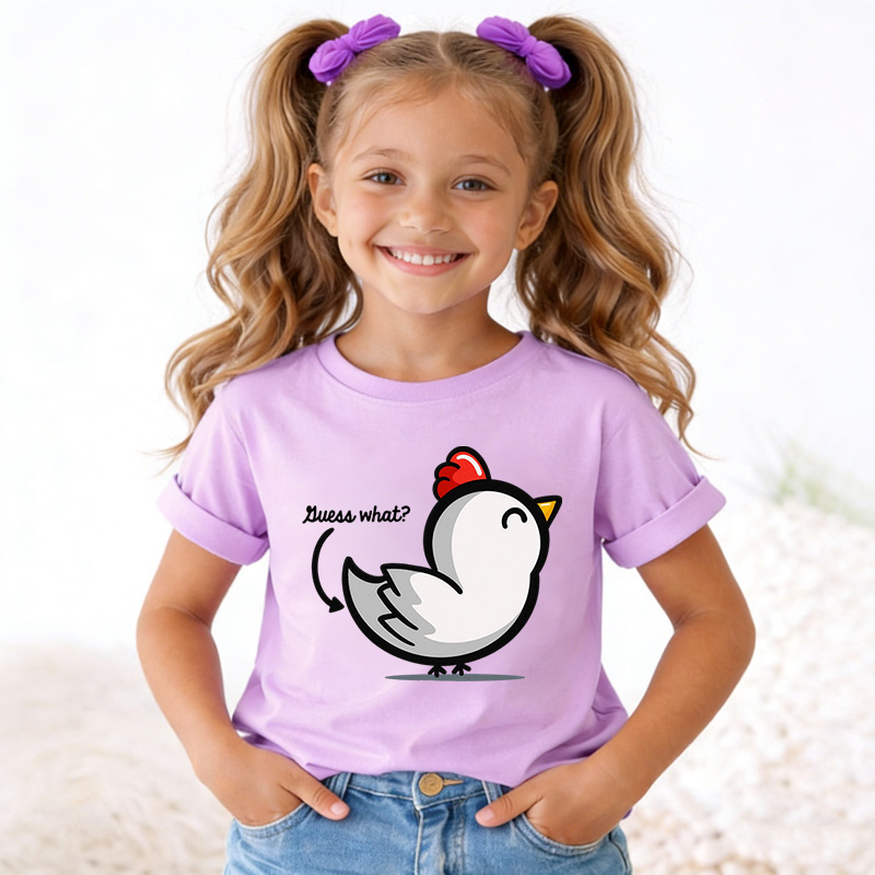 Guess What Chicken Butt Kids Shirt Funny Birthday Gifts for Kids Funny Shirts with Sayings