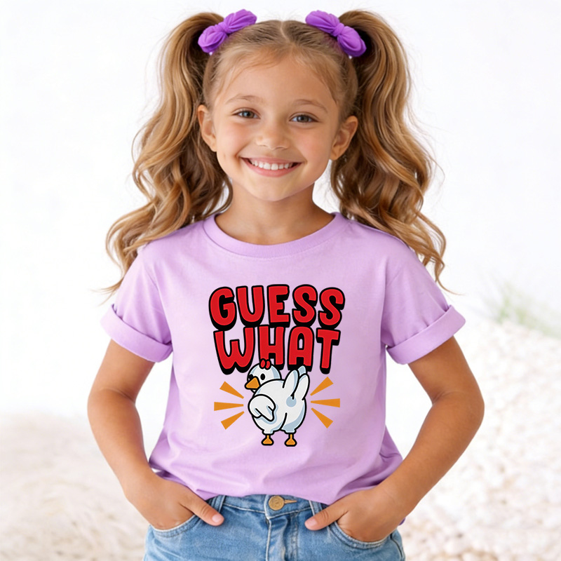 Guess What Chicken Butt Toddler Kids Youth T-Shirt Funny Girls and Boys Shirt Silly Joke Shirt Humorous Children Graphic Tee