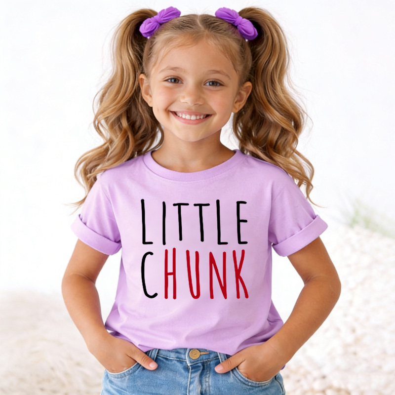 Little Chunk Funny Saying Gift For Kids Cute Minimalist Text Style Playtime Outfit Kid's T-Shirt