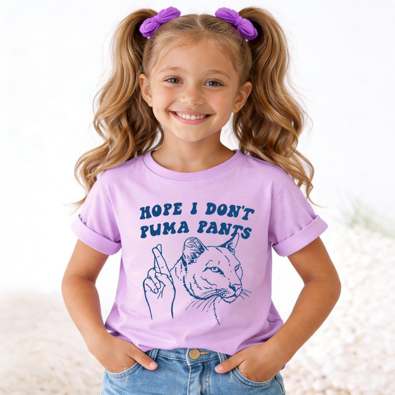 Funny Hope I Dont Ruin Pants Quote Gift For Kids Cute Humor Playful Outfit Casual Wear Kid's T-Shirt