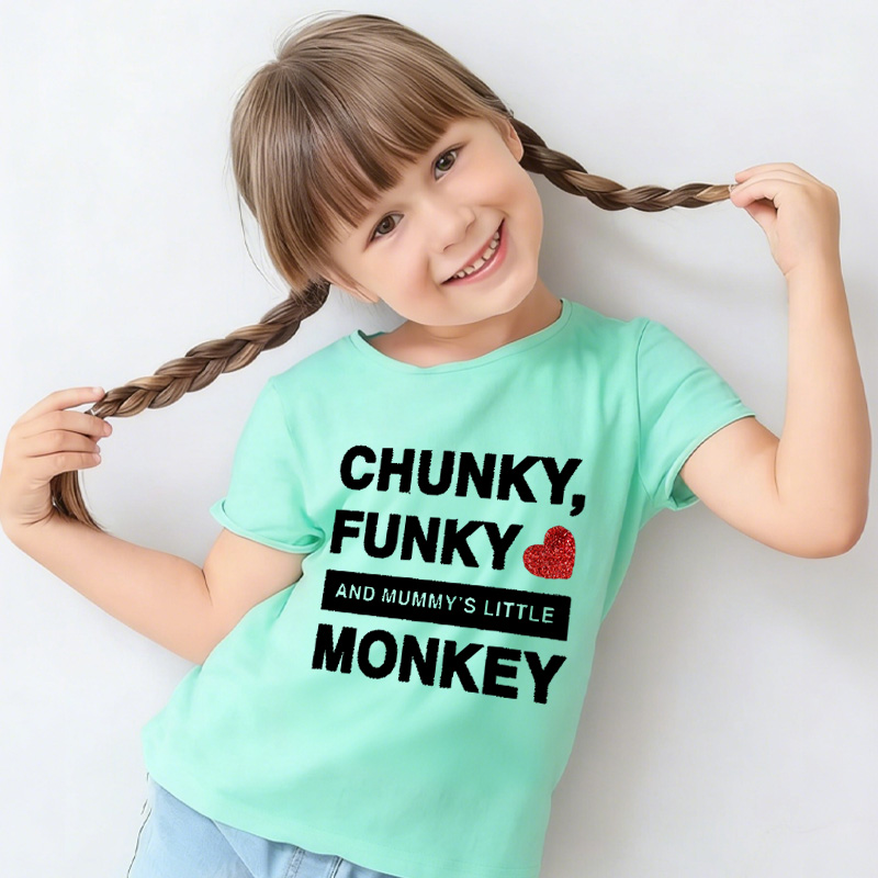  Funny Chunky Funky Monkey Saying Gift For Kids Cute Playtime Outfit Kid's T-Shirt