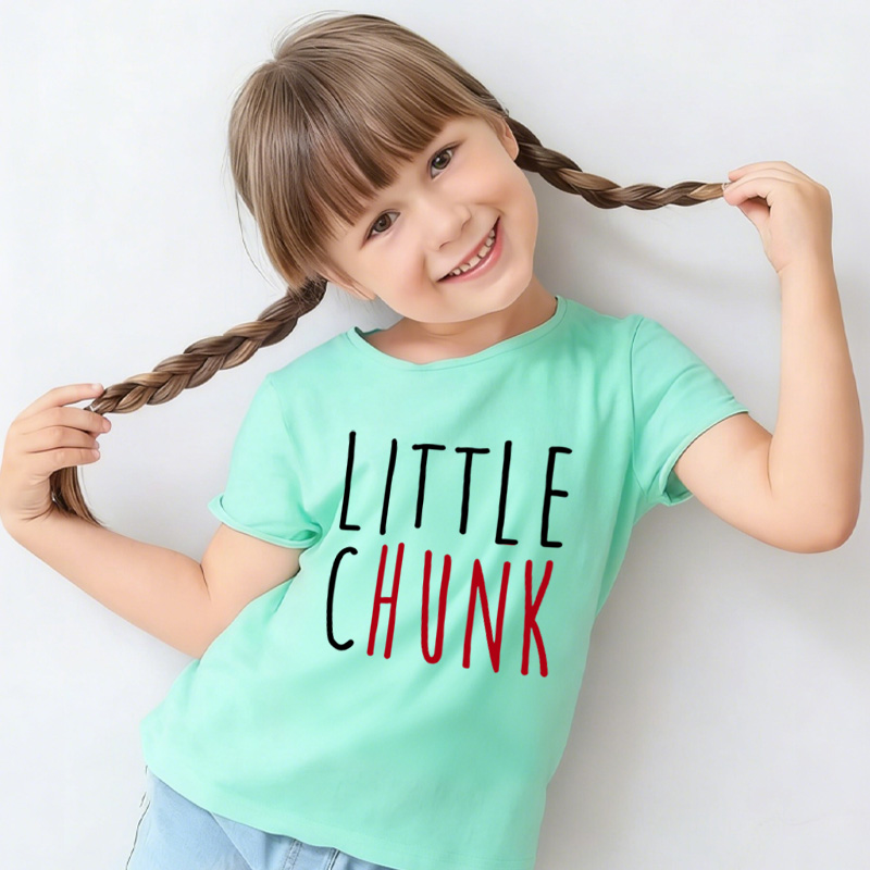 Little Chunk Funny Saying Gift For Kids Cute Minimalist Text Style Playtime Outfit Kid's T-Shirt