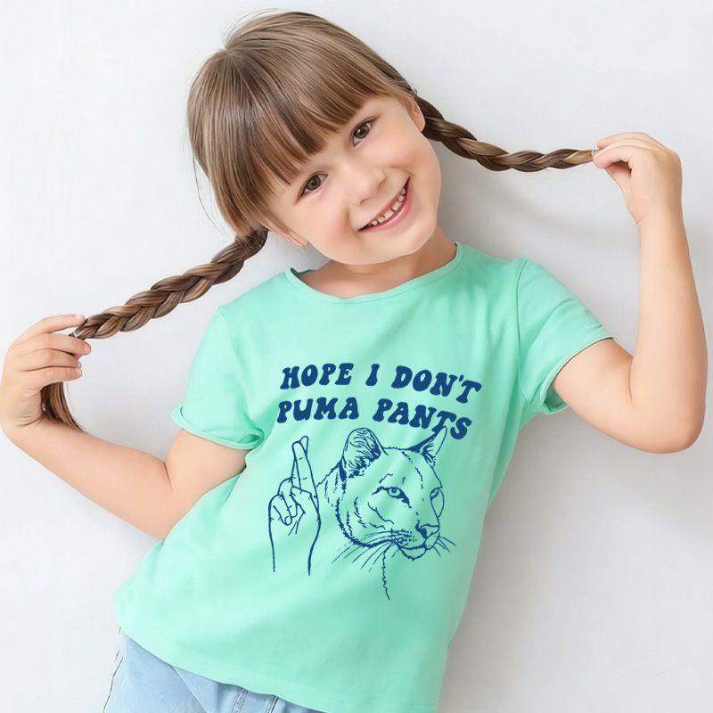 Funny Hope I Dont Ruin Pants Quote Gift For Kids Cute Humor Playful Outfit Casual Wear Kid's T-Shirt