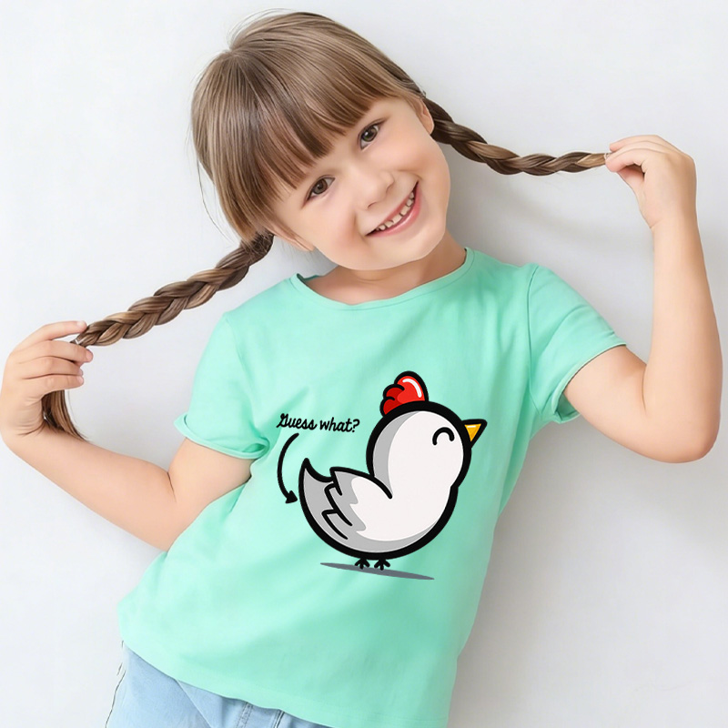 Guess What Chicken Butt Kids Shirt Funny Birthday Gifts for Kids Funny Shirts with Sayings