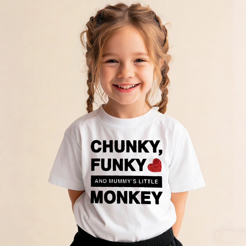  Funny Chunky Funky Monkey Saying Gift For Kids Cute Playtime Outfit Kid's T-Shirt