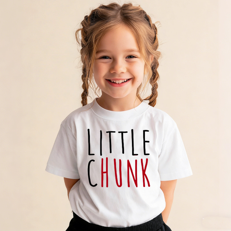 Little Chunk Funny Saying Gift For Kids Cute Minimalist Text Style Playtime Outfit Kid's T-Shirt