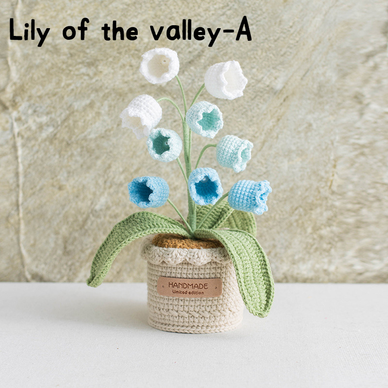 Handmade Crochet Sunflower Rose Lily Flower Pot Mother S Day Birthday Graduation Decor Cute Gift for Her Kid Girlfriend Friend Mom Grandma