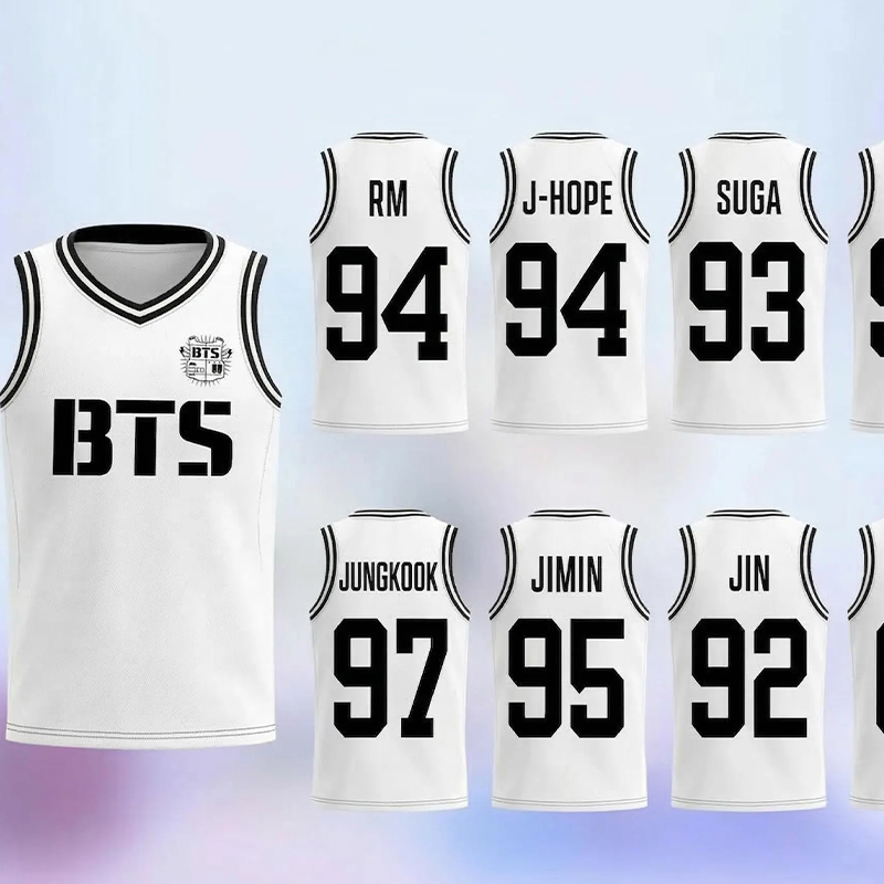 Personalized BTS Basketball Jersey K-Pop Basketball Tank Top World Tour 2026 Concert Jersey for ARMY