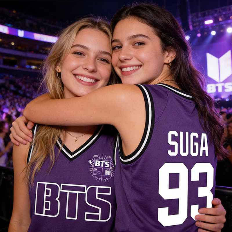 Personalized Basketball Jersey K-Pop Basketball Tank Top World Tour 2026 Concert Jersey for ARMY