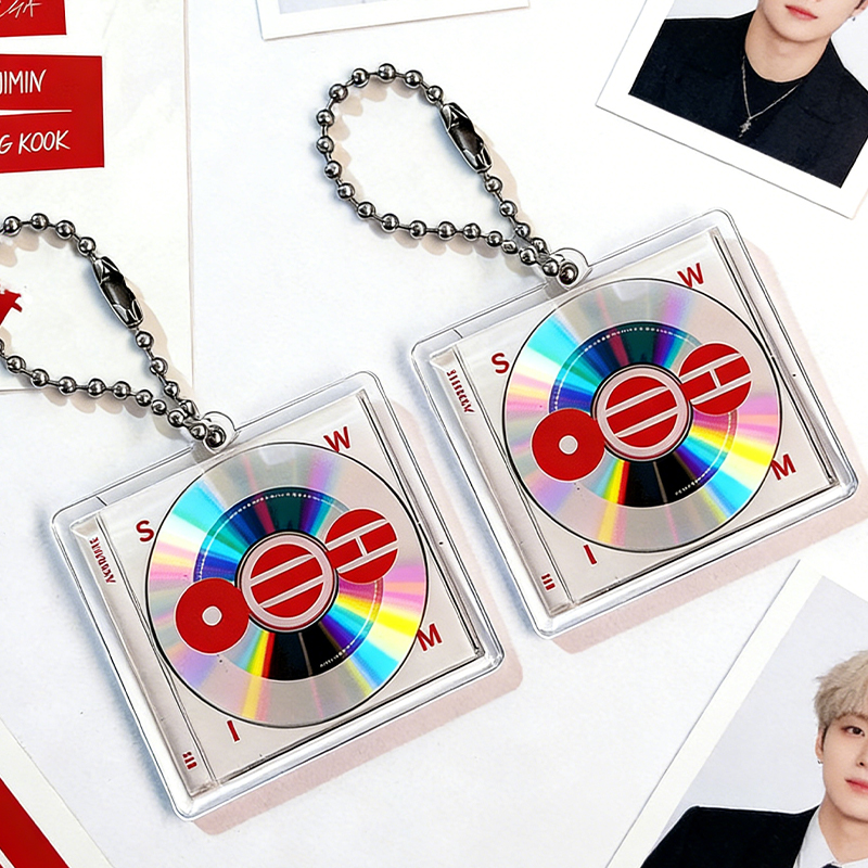 Personalized K-pop Mini CD Album Keychain 2026 World Tour Keyring for Army