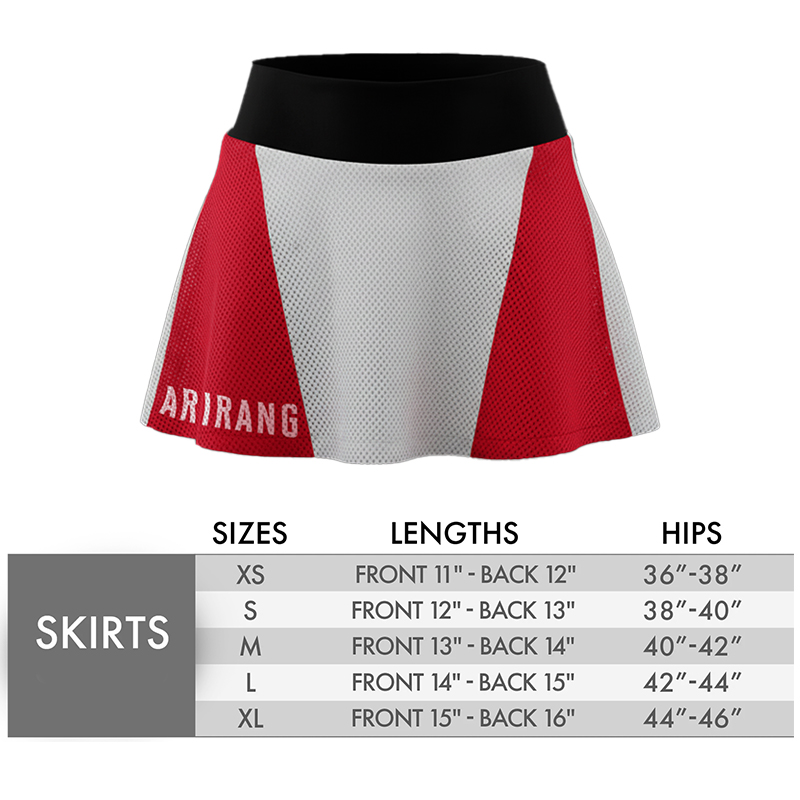 *Personalized ARIRANG Red and White Mesh Skirt K-Pop Fan Apparel for Concert Wear