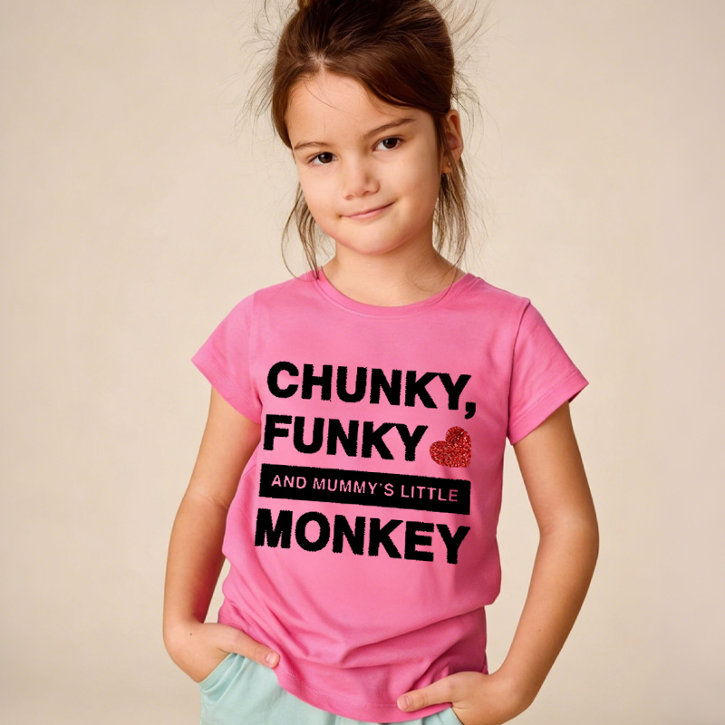  Funny Chunky Funky Monkey Saying Gift For Kids Cute Playtime Outfit Kid's T-Shirt