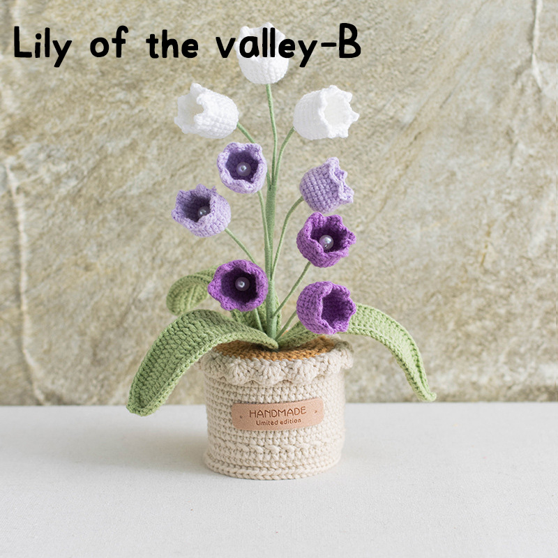 Handmade Crochet Sunflower Rose Lily Flower Pot Mother S Day Birthday Graduation Decor Cute Gift for Her Kid Girlfriend Friend Mom Grandma