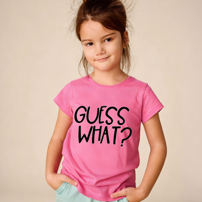 Guess What Chicken Butt Kids T-Shirt Funny Infant Quote Birthday Gifts for Kids Funny Shirts with Sayings