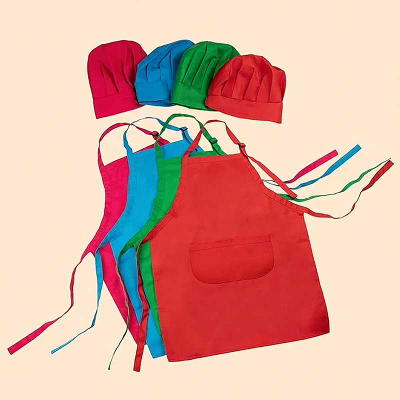 Personalized Watercolor Set Kids Art Apron Art Party Apron Chef Hat Set with Name Cooking Handcraft Activities Birthday Holiday Gift for Kids