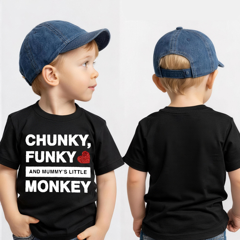  Funny Chunky Funky Monkey Saying Gift For Kids Cute Playtime Outfit Kid's T-Shirt