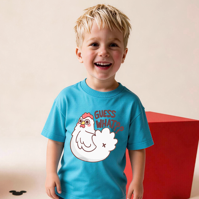 Guess What Chicken Butt Kids Youth T-Shirt Funny Girls and Boys Shirt Silly Joke Shirt Humorous Children Graphic Tee Funny Gifts for Kids