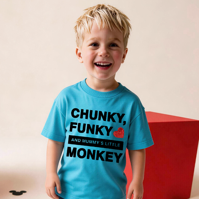  Funny Chunky Funky Monkey Saying Gift For Kids Cute Playtime Outfit Kid's T-Shirt