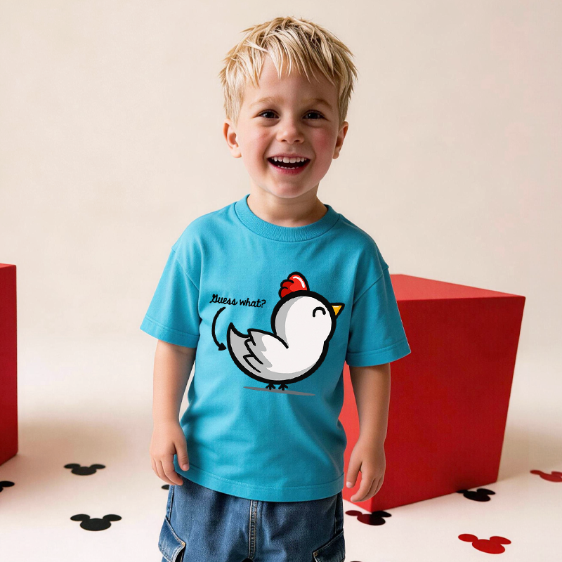 Guess What Chicken Butt Kids Shirt Funny Birthday Gifts for Kids Funny Shirts with Sayings