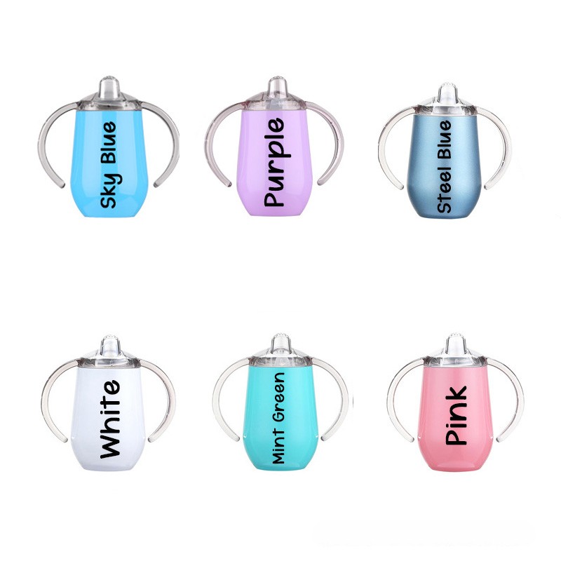 Personalized Cute Dream Horse Bear Animal 10 oz Insulated Sippy Cup with Name and Handle Baby Shower Birthday Gift for Toddler Kid