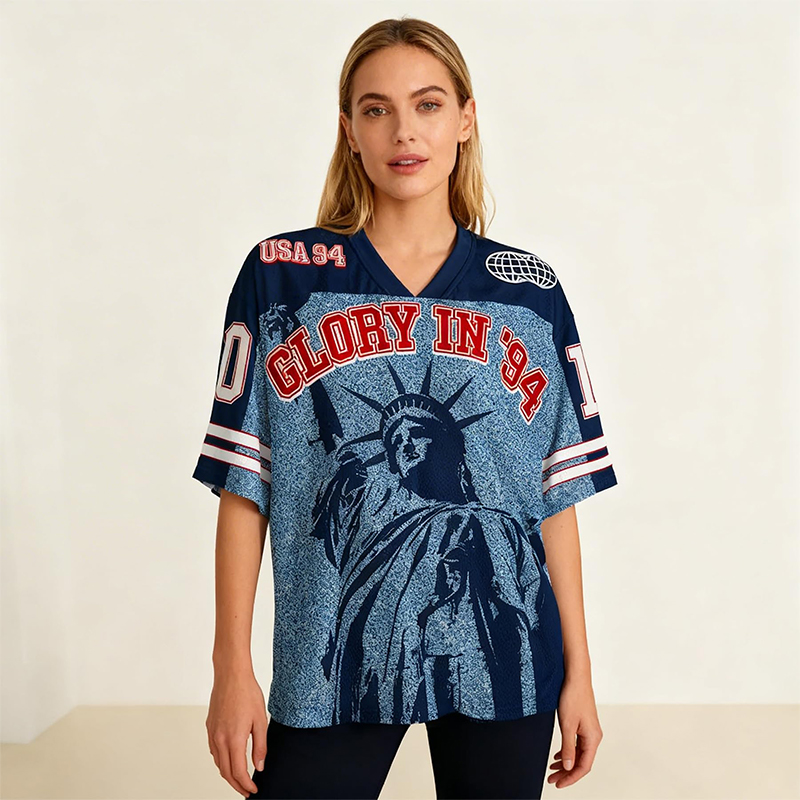 Personalized Glory In '94 Mesh Football Jersey Custom Number Statue for Patriots and Sports Fans