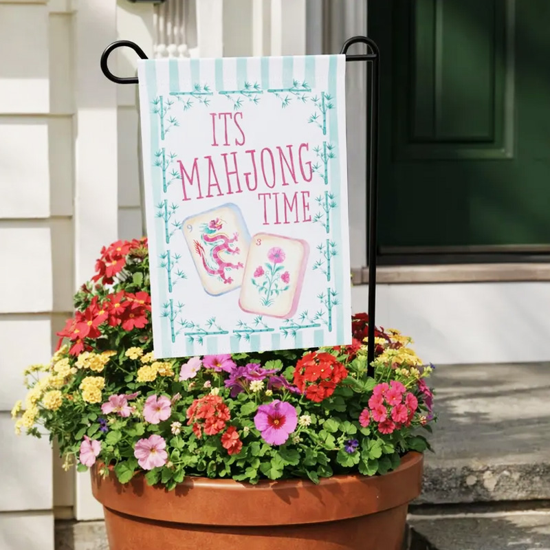 Mahjong Front Door Welcome Flag Mahjong Game Girls Night Decoration Garden Flag It’s Mahjong Time Garden Flag Mahjong Lover Gift Game Night