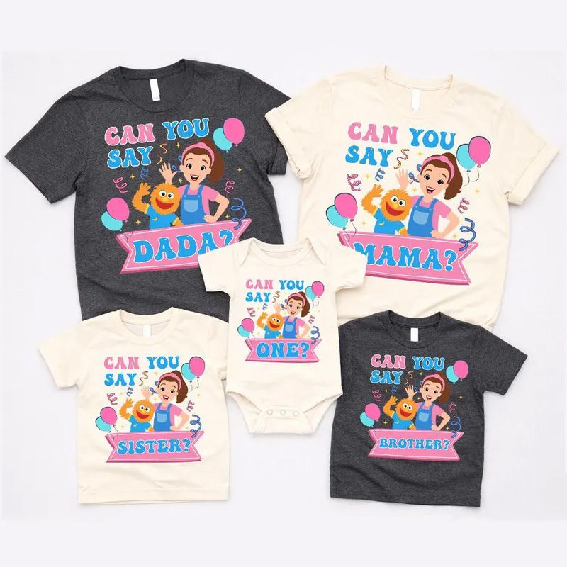 Personalized Can You Say Custom Family Matching Birthday Shirt Ms Rachel Birthday Party Girl Tee Rachel First Birthday T-Shirt Rachel Tee