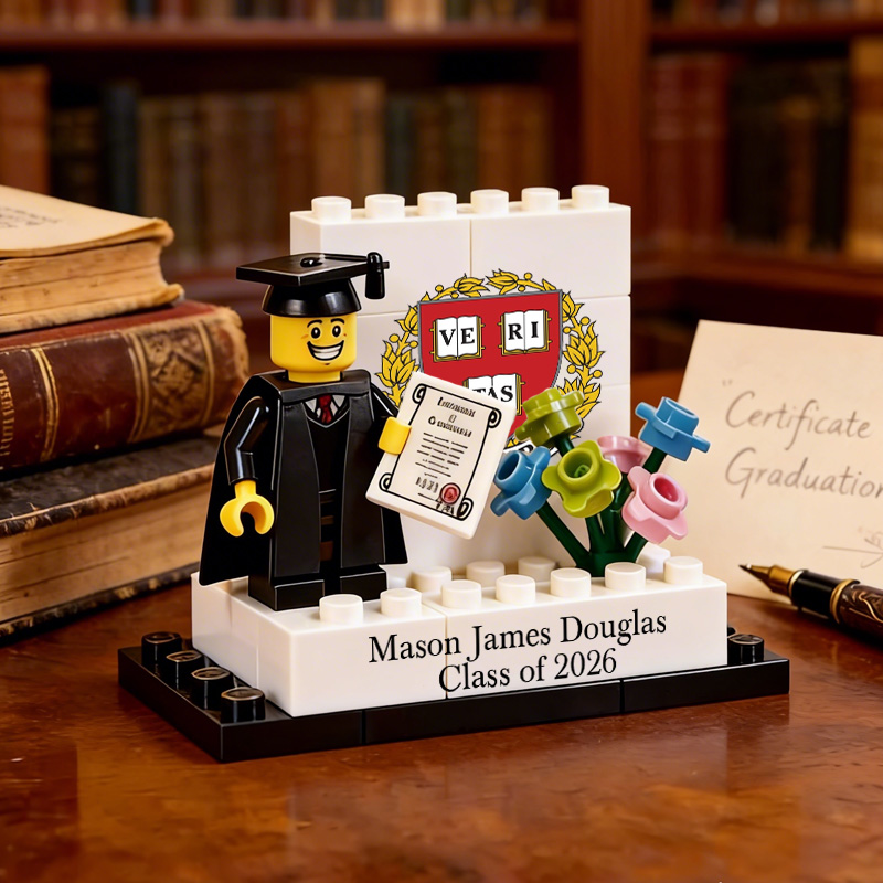 Personalized Graduation Minifigure Custom Mini Figure Graduation Gift for Him Her Graduate Keepsake Unique Grad Keepsake