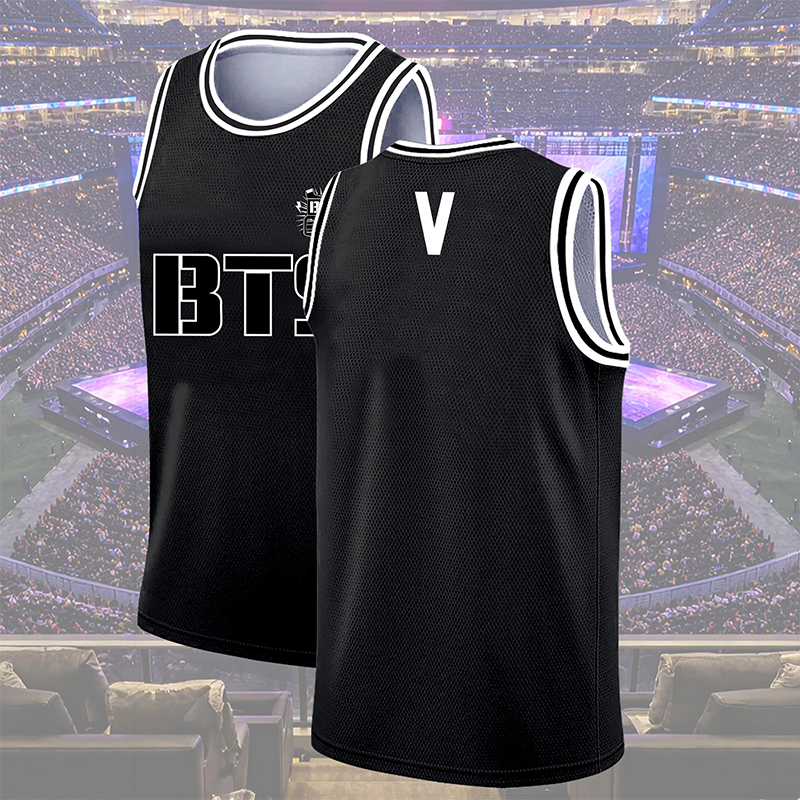Custom BTS Basketball Jersey for Teen Girl Women Men, Personalized Kpop Tank Top Jersey, World Tour 2026 Concert Jersey Shirt for Fans Gift