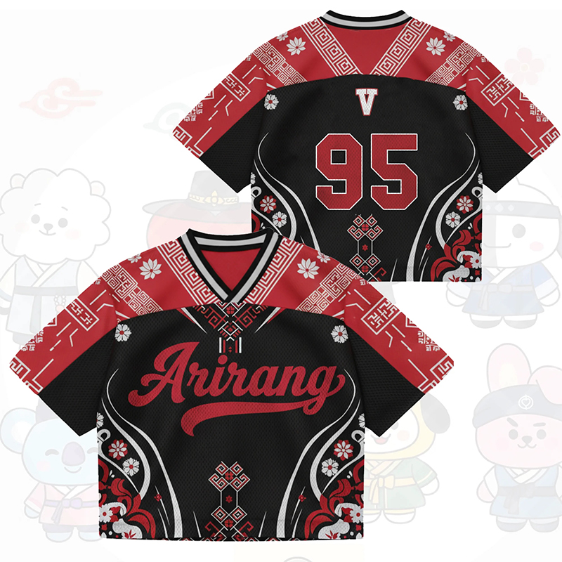 Personalized Arirang Hanbok Crop Jersey Banggtan Fan Merch Custom Army Fan Lovers Jersey BTS 2026 Arirang World Tour Merch Jersey