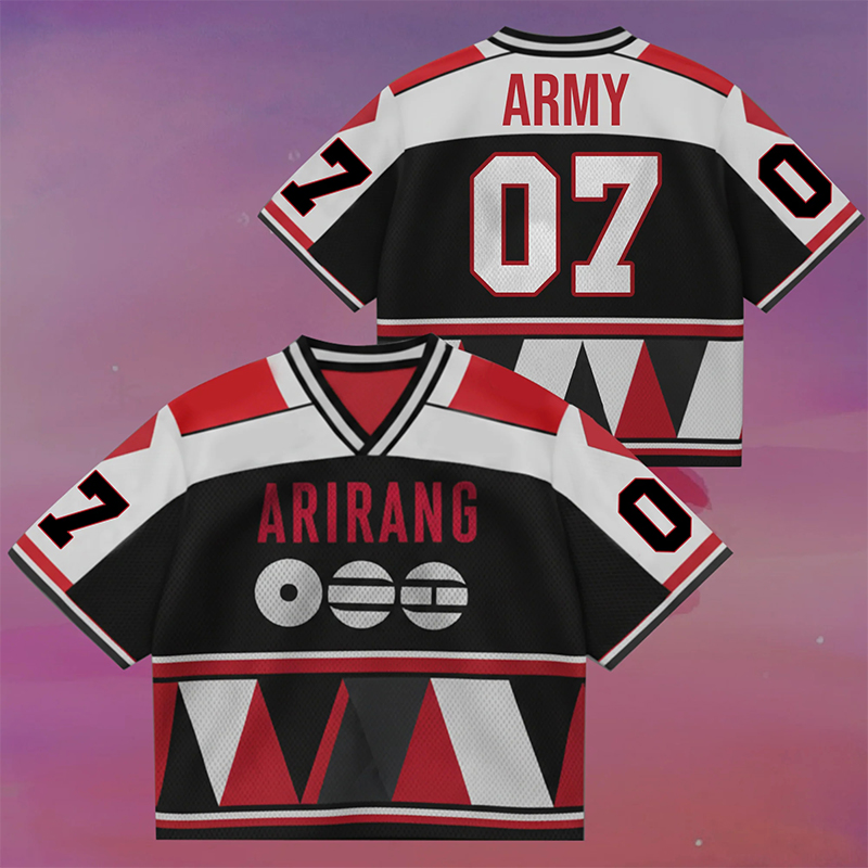 Personalized K-Pop Arirang Theme Crop Jersey BTS 2026 World Tour Jersey  for ARMY