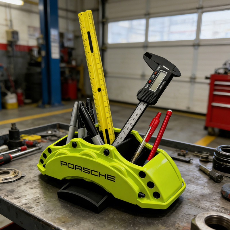 Personalized Brake Caliper Desk Organizer Pen Holder Unique Motorsport Fan Gift