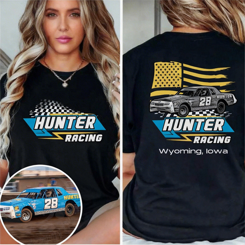 Personalized Racing Shirt Pit Crew Dirt Track Shirt Bmx Race Team Shirt Go Kart Racing Personalized Unisex Race Tee Custom Your Name Racing