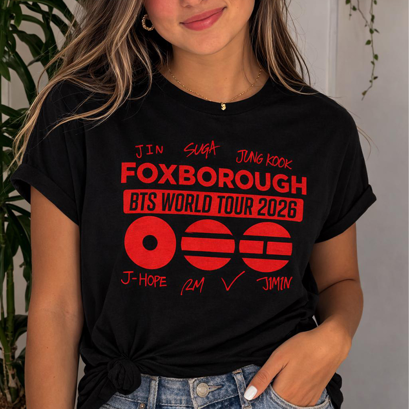 Personalized BTS World Tour 2026 T-Shirt Custom Concert City Checklist K-Pop Tee for ARMY